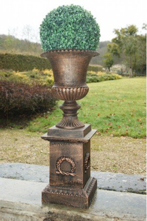 Vase Médicis en fonte Bronze-Marron