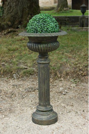 Vasque Médicis sur colonne Bronze-Vert