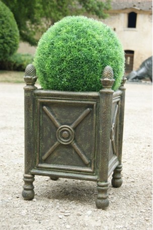 Bac à oranger en fonte Bronze-Vert