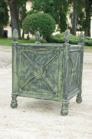 Bac à oranger en fonte Bronze-Vert